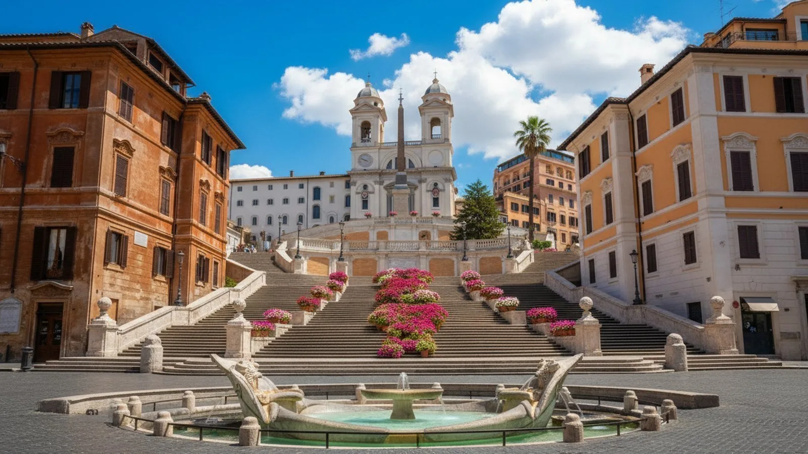 Piazza di Spagna con la scalinata di Trinita' dei Monti